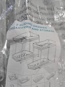 lot 9941 image: 2 sliding Drawer Organizers