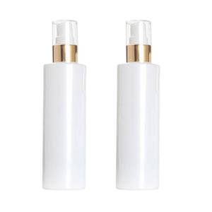 lot 9962 image: SYBL 2Pcs 100ML3.3 oz Empty Refillable Glass Lotion Bottles Pump Press Bottle White Upscale Travel Cosmetic Container Dispenser for Foundation Essential Oils Cream