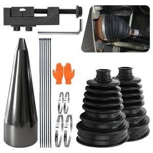 lot 9973 image: 2PCS CV Boot Repair Kit with Expander Tool and Clamps, 4 Stainless Steel Clamps & 6 Cable Ties and Protective Gloves,Universal CV Axle Boot Repair Kit for 19mm to 24mm Shafts