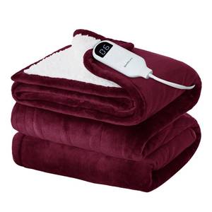 lot 9992 image: Bedsure Electric Blanket Full Size - Soft Flannel Heated Blanket, Fast Heating with 10 Time Settings & 6 Heat Settings, Warm Gift for Grandma (72x84 inches, Burgundy)