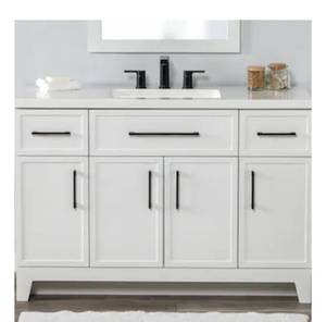 lot 2371 image: Style Selections Potter White 36-in Vanity