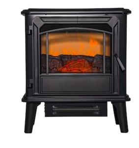 lot 2376 image: Style Selections 20.87-in W 5200 -BTU Black Metal Flat wall Fan-forced Electric Stove with Thermostat