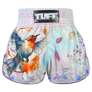 lot 2416 image: Tuff Sport Muay Thai Boxing Shorts, Retro Styles, Classic Slim Cut, MMA, Kickboxing, Workout Set (TUF-RMS113-MTC, XL), X-Large