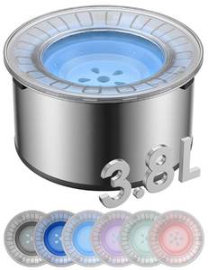 lot 2450 image: Heouvo 1Gallon Large Dog Water Bowl No Spill, Anti Digging Lid & Rubber Bottom Spill Proof Dog Bowl, Anti Splash Mess Dripless Slow Drinking Stainless Steel Water for Sloppy Messy Drinkers Car