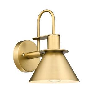 lot 2471 image: Gold Wall Sconces, HWH Indoor Wall Lights, Vintage Barn Wall Lamp, Brass Wall Sconce Light for Bedroom Living Room Kitchen, Gold Finish, 5HZG56B BG