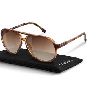 lot 2507 image: livho Trendy Polarized Aviator Sunglasses Women Men, Retro Sun Glasses for Women Men 2025, Oversized UV Protection Shades