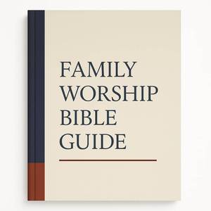 lot 2518 image: Family Worship Bible Guide by Joel R. Beeke, Michael Barrett, Jerry Bilkes &amp Paul Smalley  Hardcover Devotional Companion with Insights &amp Questions for Every Bible Chapter  Reformation Heritage