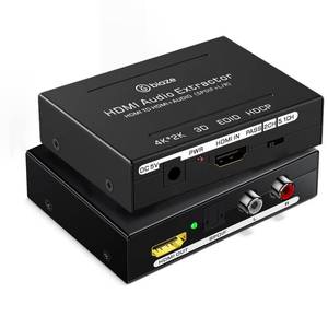 lot 2522 image: 4K HDMI Audio Extractor Converter, HDMI Audio Video Splitter Adapter  Optical Toslink SPDIF Digital Audio  LR Stereo Analog Compatible with Fire Stick Blu-Ray Player TV Box(1 Pack)