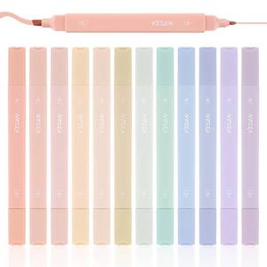 lot 2537 image: YISAN Pastel Highlighter Pens,Double Tip 12 Colors Bible Highlighter Markers no bleed,70924