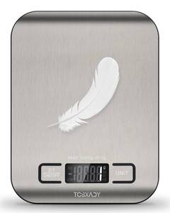 lot 2549 image: Tcsxady Food Scale, 11lb Digital Kitchen Scale with 6 Units LCD Display and Tare Function,Compact Design for Baking,Healthy Cooking,Meal Prep, 304 Stainless Steel