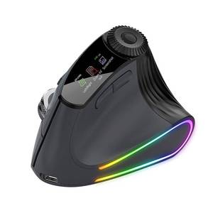 lot 2556 image: NYIEFADA Ergonomic Vertical Mouse Wireless, Rechargeable Bluetooth Ultra-Fast Scrolling 4800 DPI Ergo Mouse, 2.4G Quiet Clicks 6 Buttons RGB Optical Mice, 3 Multi-Device Connectivity for Mac, Laptop