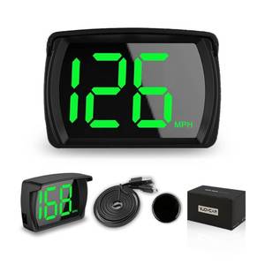 lot 2558 image: VJOYCAR New Speedometer HUD GPS Digital Speed Meter MPH Speedo Head Up Display for Cars Trucks, USB Cable Plug & Play (G20-Only Green)