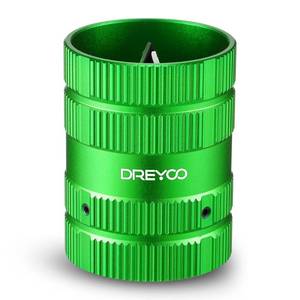 lot 2563 image: Dreyoo Deburring Cutters, Copper PVC Tube Reamer Tool Plumbing Tools 14 to 1-58 Inner Outer Reamer Pipe Tubing Chamfer for Metal PVC PPR Copper Brass Aluminum(Green)