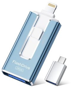 lot 2573 image: MFi Certified Flash Drive for iPhone iPad 256GB, Photo Stick for External Memory Storage, Easily Back Up and Save Photos Videos, USB Memory Stick Thumb Drive for iPhoneiPadAndroidPC (Sky Blue)