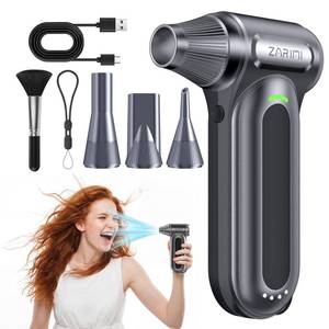 lot 2578 image: ZARIMI Electric Compressed Air Duster, 170000RPM High-Speed Cordless Air Blower with Rechargeable Battery for Keyboard, PC & Electronics Car Cleaning, Reusable Canned Air Alternative