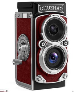 lot 2622 image: CHUZHAO Mini Retro Digital Camera - Vintage TLR Style Point and Shoot Auto Focus Vlogging Camera, Compact & Portable, Ideal for Beginners, Teens, Adults Red