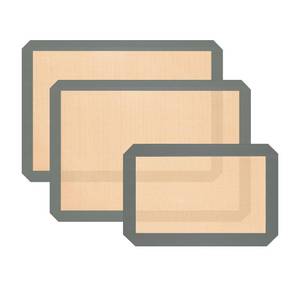lot 2623 image: Silicone Baking Mat, Reusable Silicone Oven Baking Sheet, Heat Resistant Nonstick Food Safe Baking Mat for Cookie, Bread, Pastry (Pack of 3) (Gray)