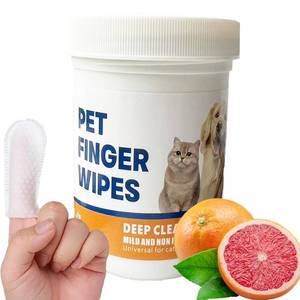 lot 2631 image: Pet Finger Wipes, Dog Ear Wipes for Dog Ear Infection Treatment, Gentle and Safe Pet Ear Cleaning Ear Cleaner for Allergies and Itching, Pet Dental Finger Wipes for Dogs and Cats, Furry Animals 50pcs