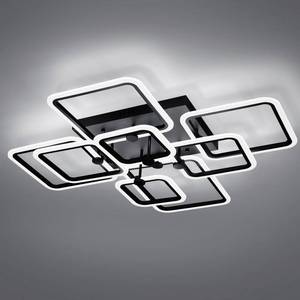 lot 2637 image: SEABLE Dimmable Modern LED Ceiling Light 8-Square Black Flush Mount LED Ceiling Light with Remote for Living Room Bedroom Close to Ceiling Light Fixture