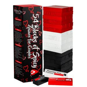 lot 2667 image: 54 Blocks of Spicy Games for Couples - Romantic Games for Date Night Block Tower Date Night Gifts for Couples