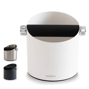 lot 2682 image: Ompellus Espresso Knock Box, Large Capacity & Non-Slip Base Coffee Knock Box, Barista Tools, Espresso Machine Accessories (White)