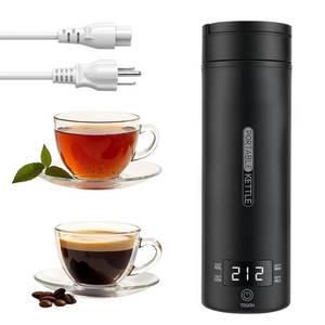 lot 2684 image: Rzlinn Portable Electric Kettle 110V, Travel Tea Kettle, 316 Stainless Steel Premium Liner, 4-speed Temperature Adjustment with Auto Shut-off and Boil-Off Protection black