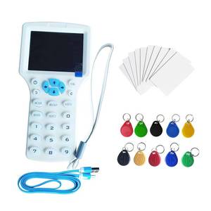 lot 2692 image: HECERE English Voice 10 Muti-Frequency RFID Copier Reader Writer Duplicator for IDICProximity Card, with 5PCS T5577UID Changeable KeyCard