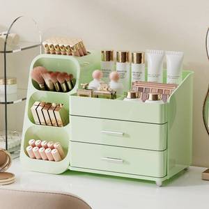 lot 2721 image: Makeup Organizer with Drawers for Vanity,Spacious Cosmetic Display Case,Perfect Storage Solution for Your Beauty Essential (All Green)