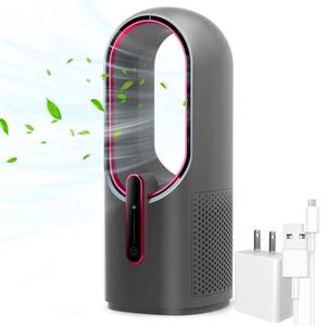 lot 2733 image: KONSIDEN Desk Fan Bladeless, 11.8 Inch Office Fan Small, Quiet, 3 Speed Adjustment, Touch Control, Easy to Clean, Desk Fans Small Quiet, Ideal for Office, Living Room, Bedroom