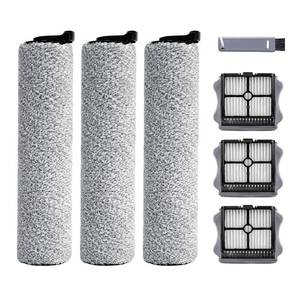 lot 2735 image: keluke Roller Brush and Filter Replacement Compatible with Tineco iFloor 3 Floor One S3 Cordless Vacuum Cleaner, Replacement Parts Include 3 Brush Rollers, 3 Filters