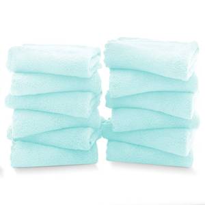 lot 2786 image: TENSTARS 12 Pack Premium Washcloths Set - Quick Drying- Soft Microfiber Coral Velvet Highly Absorbent Wash Clothes - Multipurpose Use as Bath, Spa, Facial, Fingertip Towel (Frozen Blue)