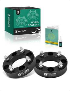 lot 2806 image: YHTAUTO 4x115mm Wheel Spacers 1.25 Compatible with Arctic Cat Yamaha Models 1987-2019 DVX YFM350X Warrior, Tire Spacers wM10x1.25 & 12.9 Grade Studs, 85mm Center Bore 4 Lug 2PCS Black