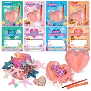 lot 2807 image: Valentines Day Cards for Kids Classroom, 24 Packs Valentines Cards with Heart-Shaped Plaster Dig Kits, Valentines Exchange Cards Gifts for Boys Girls School Classroom Prizes, Valentine Party Favor