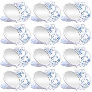 lot 2812 image: Quzzil 24 Pcs Floral Small Compact Mirrors Bulk for Women Mini Pocket Mirrors Purse Travel Makeup Portable Folding Glass Gift for Wedding Guest Bridal Shower Birthday Party Favor (Blue)