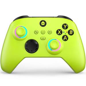 lot 2820 image: W&O Wireless Controller for With Xbox One, Xbox Series XS, Xbox One XS, PC, With RGB LED Light, Mappable Buttons, With 2.4GHZ Wireless Adapter Gamepad (Electric Volt)