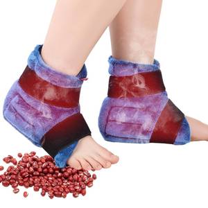 lot 2827 image: Comfytemp Ankle Foot Warmers for Feet Heating Pads Microwavable Heated Slippers, Microwave Moist Heat Pads Ankle Heating Pad for Plantar Fasciitis, Achilles Tendinitis, Sprains, Get Well Items