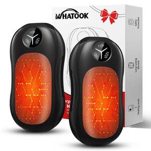 lot 2839 image: WHATOOK AI Hand Warmers Rechargeable Magnetic 2 in 1 Electric Hand Warmers with USB Charging, Portable Reusable Pocket Heater, Gifts for Outdoors, Golfing, Hunting and Camping (Black)