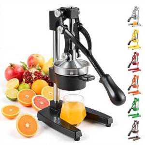 lot 2852 image: CO-Z Manual Citrus Juicer, Commercial Grade Cast Iron Orange Juicer, Professional Heavy Duty Juice Press with Removable Strainer, Manual Juice Extractor for Orange Lemon Pomegranate Citrus, Black