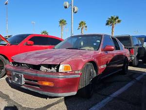 lot 27 image: 1992 Honda Accord  EX - RED
