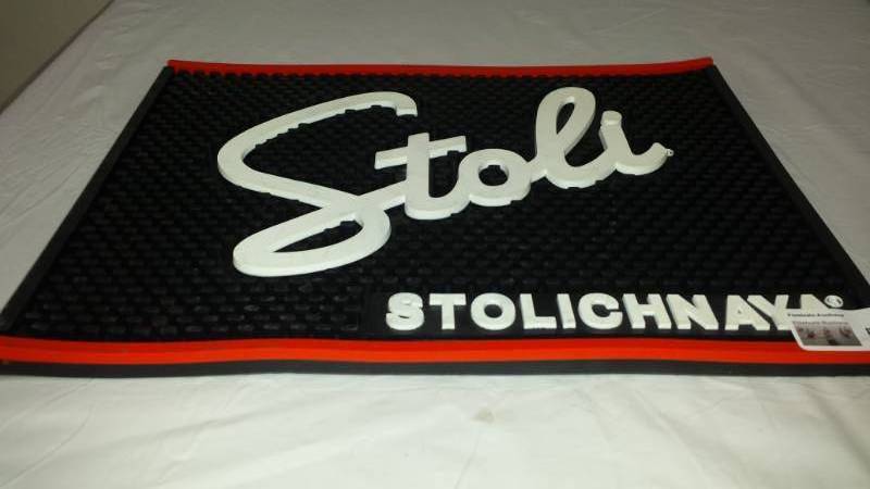 lot 3990 image: Large Stoli Bar Mat