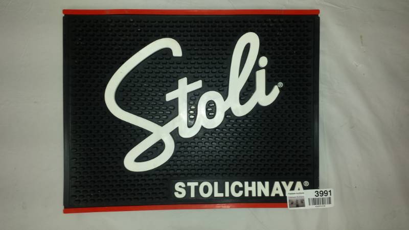 lot 3991 image: Large Stoli Bar Mat