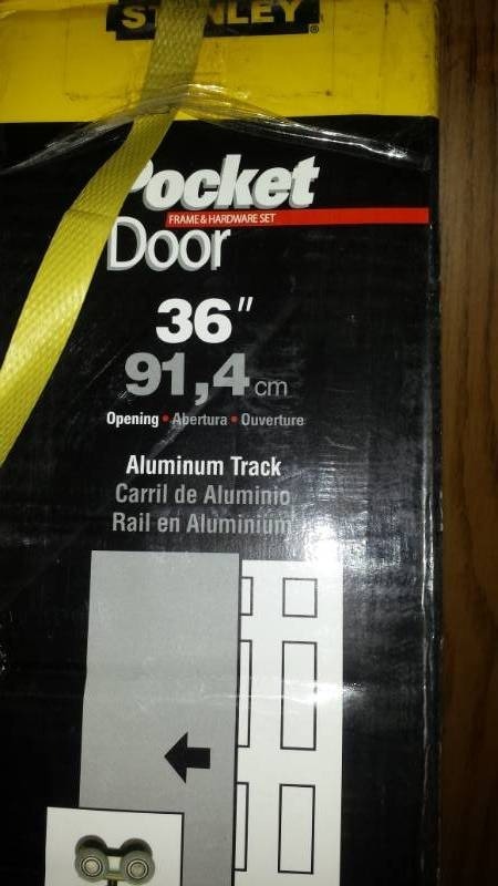 lot 3964 image: Stanley 36 Pocket Door Frame and Hardware Kit New