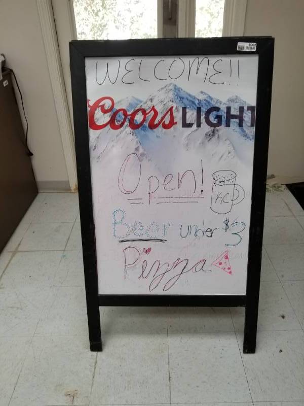 lot 9062 image: Coors Light Sidewalk Board Sign
