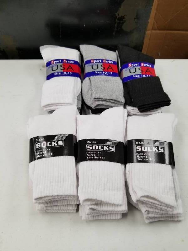 lot 10253 image: Athletic Socks Lot 9-13