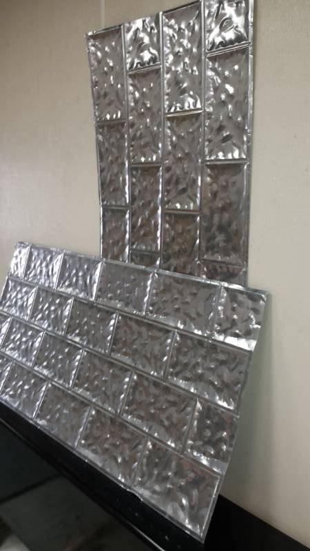 lot 4003 image: (2)Galvanized Metal Skirting Panels 28x5