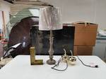 Lamp and Golden Decor Lot