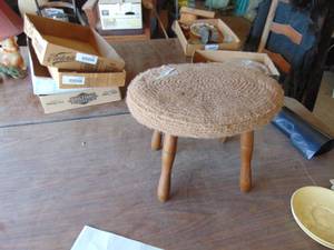 lot 3284 image: Textile Covered Foot Stool