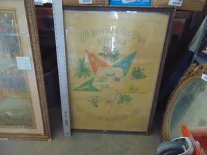 lot 3420 image: Eastern Star Picture - Wall Art 