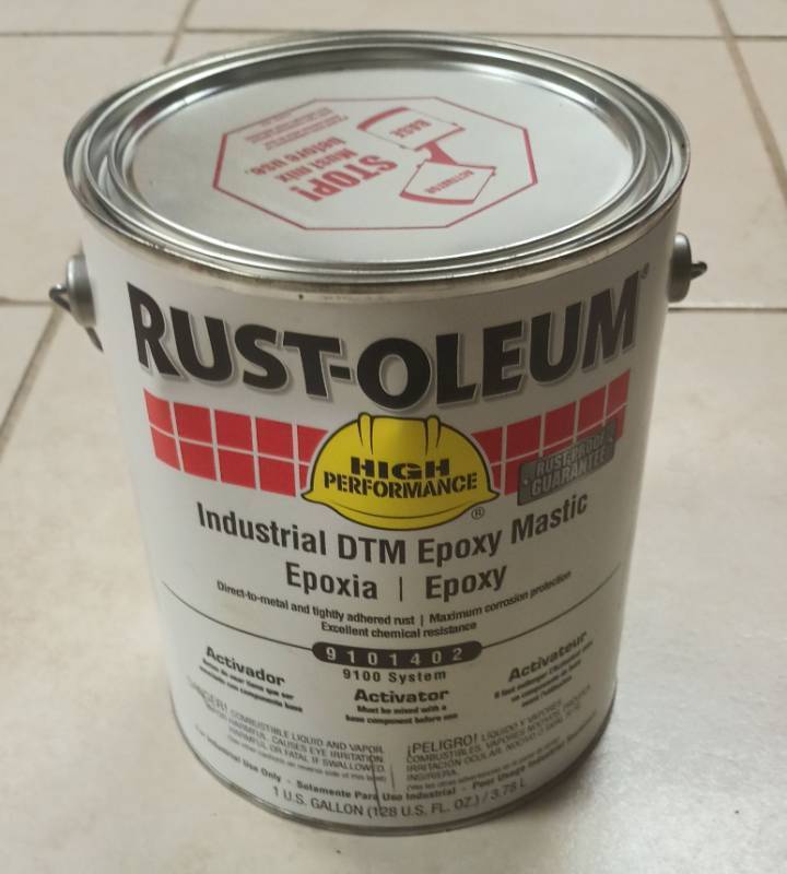 lot 620 image: Rust-Oleum Epoxy Coating Activator Only  Clear 1 gal Can 9101402