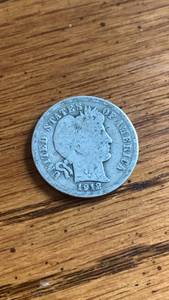 lot 9 image: 1912 Barber Dime Coin 90% Silver